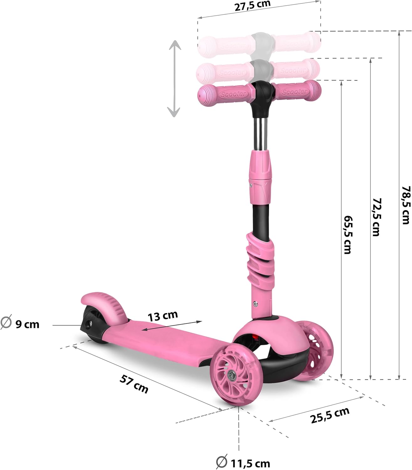 Ricokids 3-in-1-Laufroller für Kinder